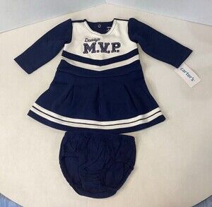 Carter's Girls Daddy's MVP Cheerleader Dress Outfit Halloween Costume 3-6 months